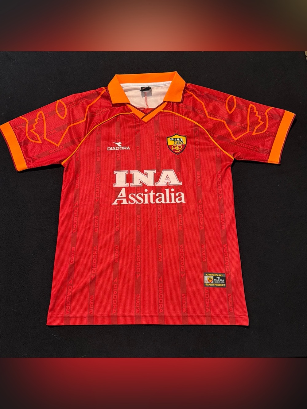 Diadora Roma 1999/00 Home Soccer Football‎ Jersey Cafu #2 Men’s Large